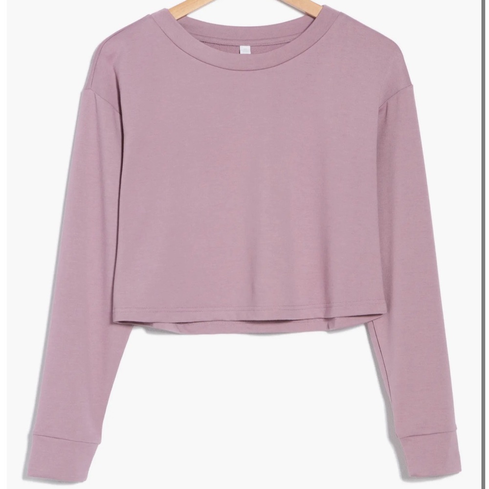 Zella Mauve Long Sleeve French Terry T-Shirt sweatshirt